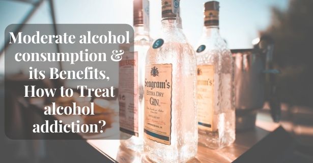 Moderate alcohol consumption, treatment of alcoholism