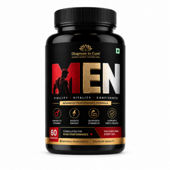 Diagnose to Cure MEN Daily Vitality Formula | Energy, Stamina & Men's Wellness Support | 60 Tablets